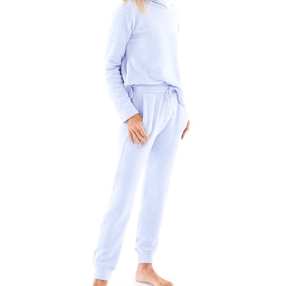 New Socialite Women’s 2 Piece Set Cozy Lounge Hoodie and Jogger Sky Blue Small - Picture 1 of 4